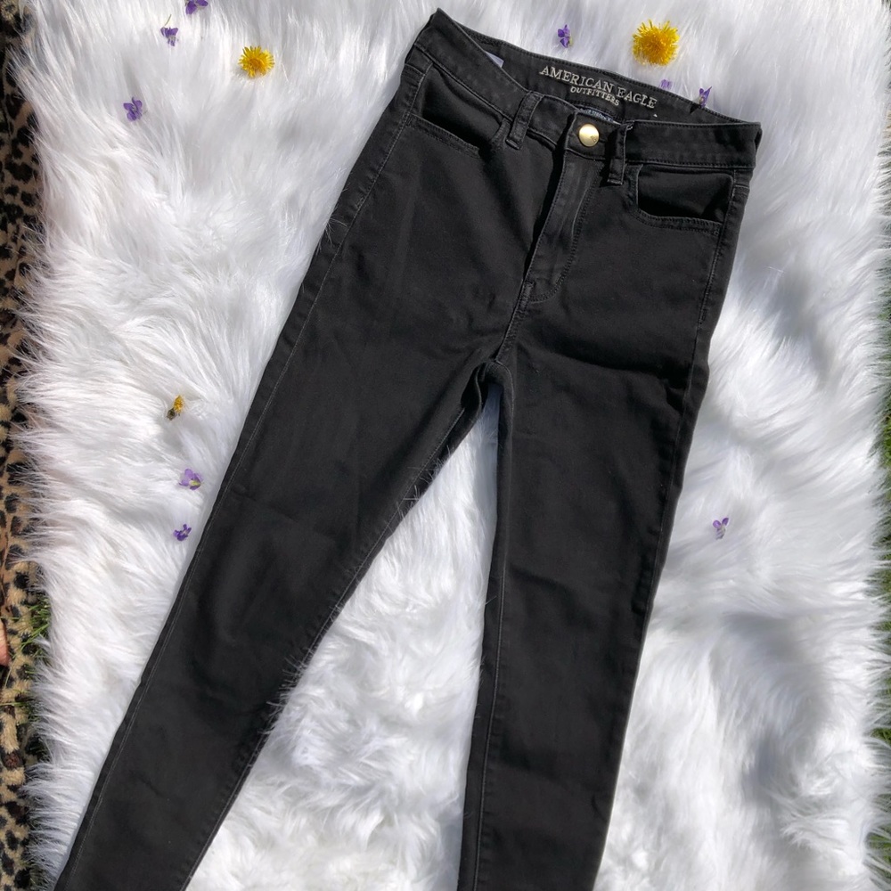 American Eagle Black Super Stretch Pants